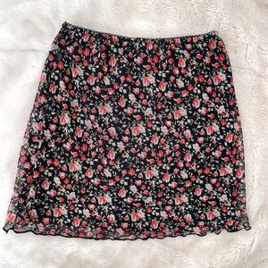 Urban Outfitters Rose Mini Skirt